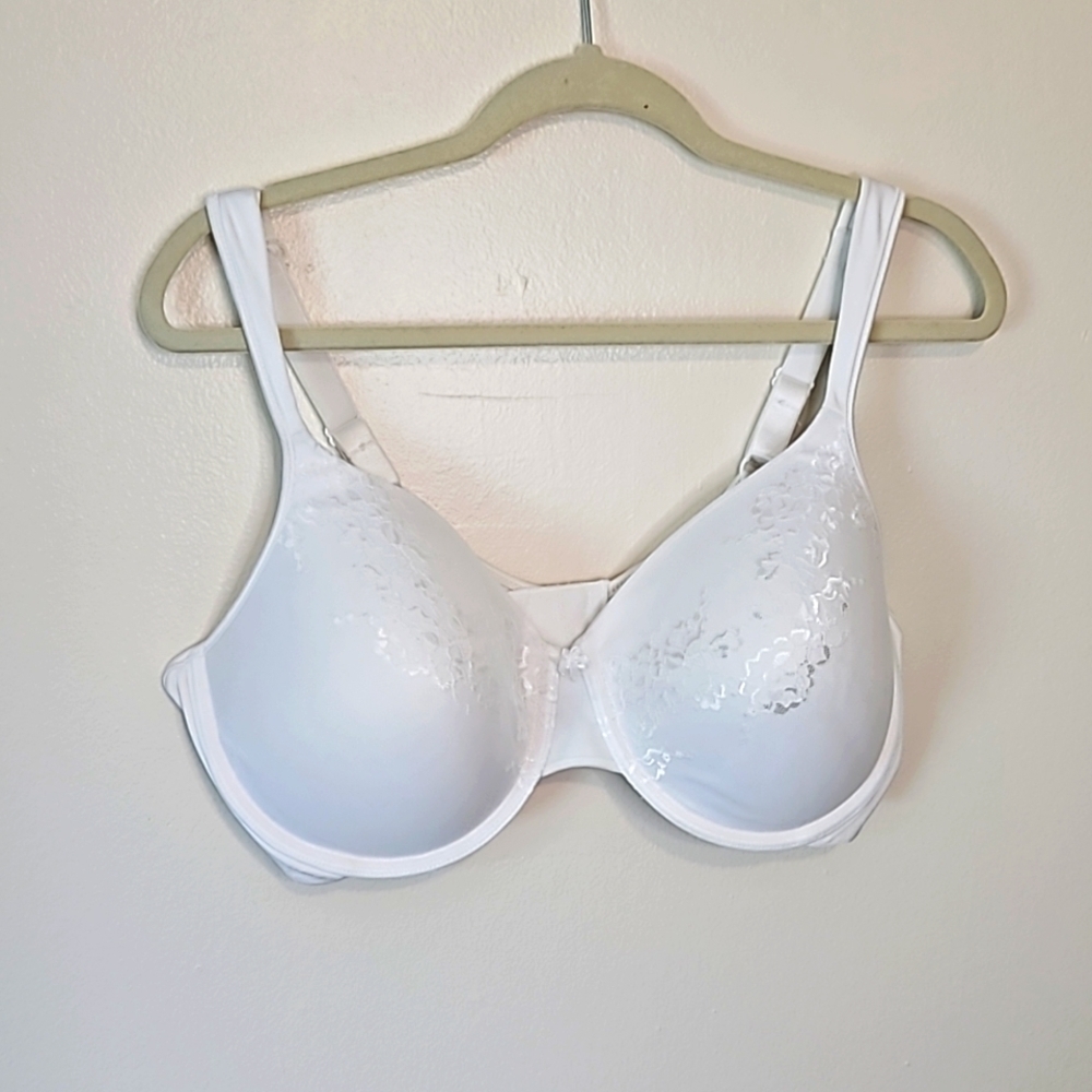 Bali White Lace Padded Bra Full Coverage Size 40 Dd